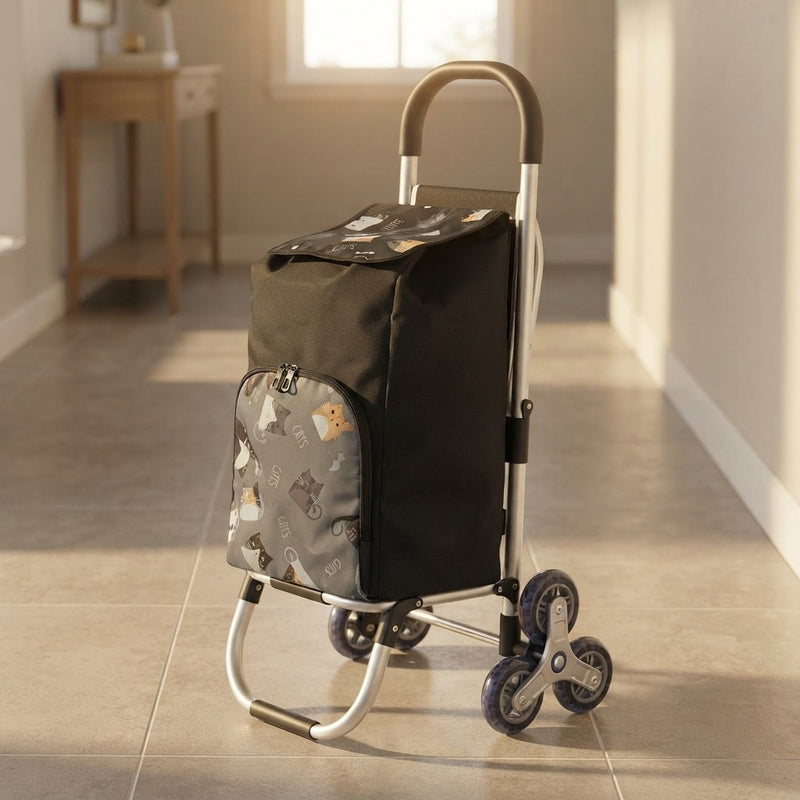 Aluminium Klappbarer Einkaufswagen mit Sitz